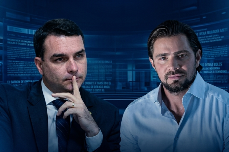 Exclusivo: Flávio Bolsonaro se encontrou com Daniel Vorcaro para tratar sobre filme
